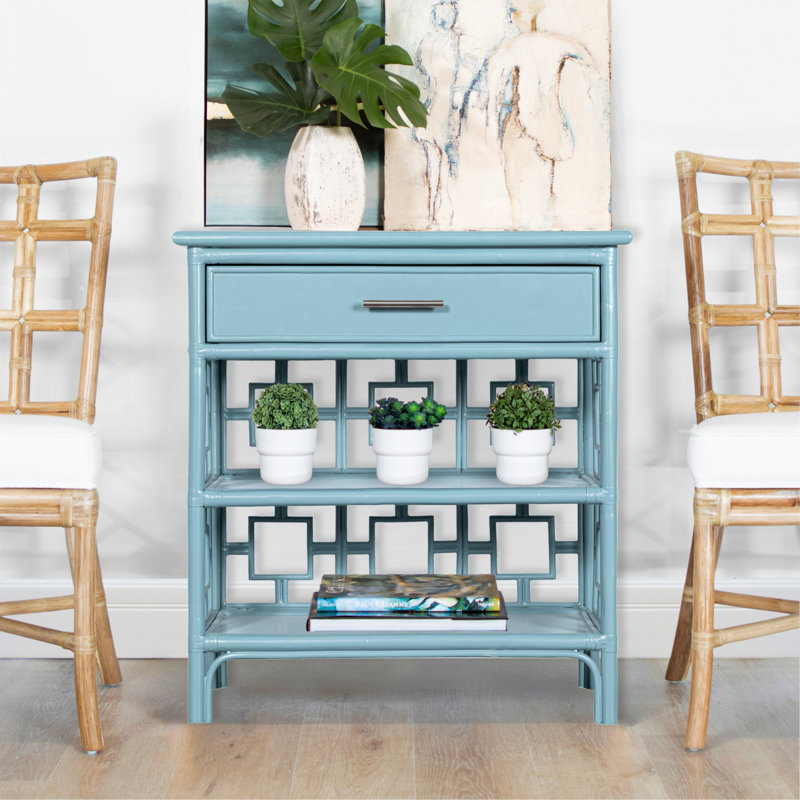 Sobe End Table, Pool Blue