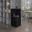 Armoire de bar en coin de 42 po de hauteur - 8 bouteilles de vin, rangement à deux portes Modern Vibe-1810190254