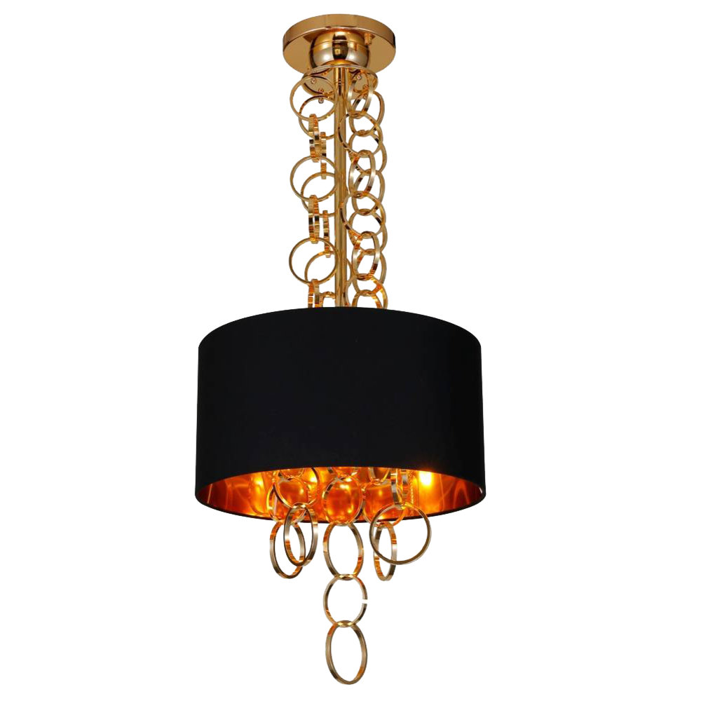 4 - Light Gold Drum Pendant