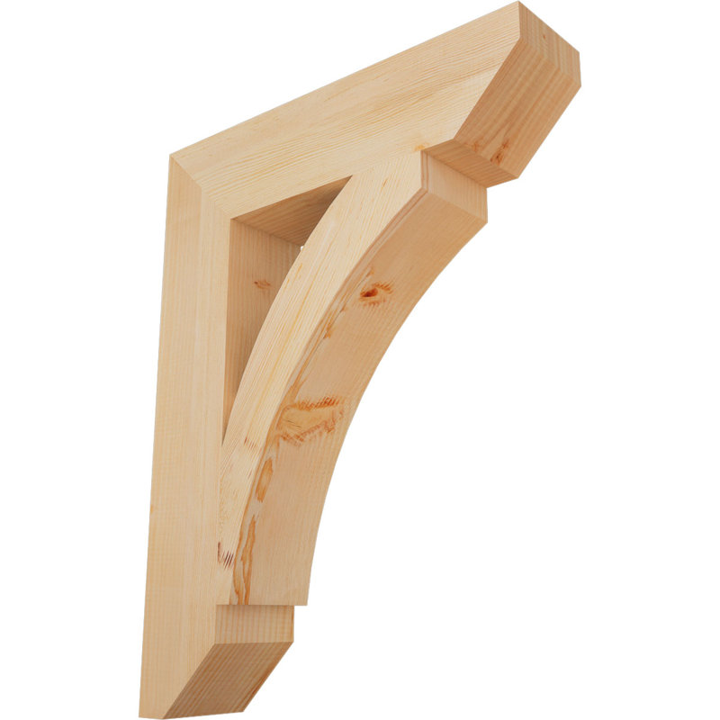 Support en bois / corbeau, Sapin de Douglas, H 34 po x l 5,5 po x P 26 po