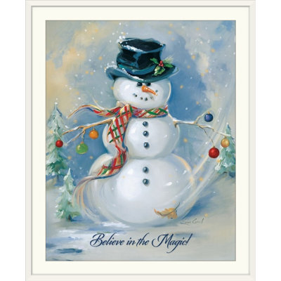 " Christmas Art Snowman Magic " by Susan Comish