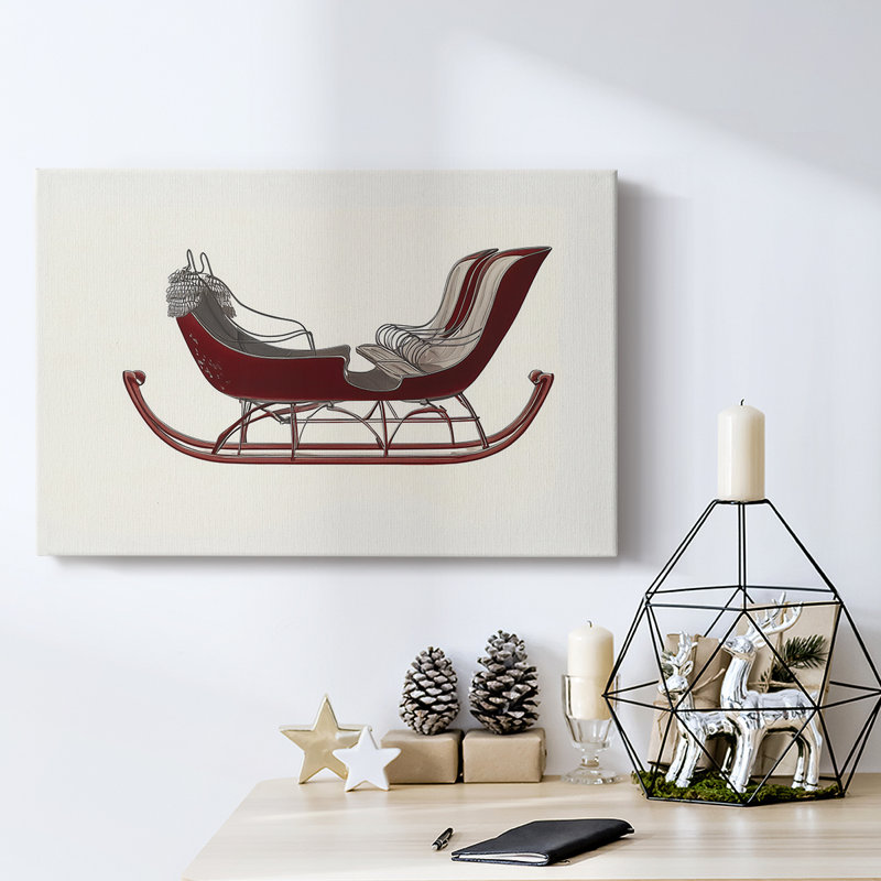 Art des Fêtes de Noël - Toile tendue avec châssis - Série 3-L, H 12 po x l 18 po