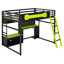 Lit mezzanine en bois avec bureau-1974885949
