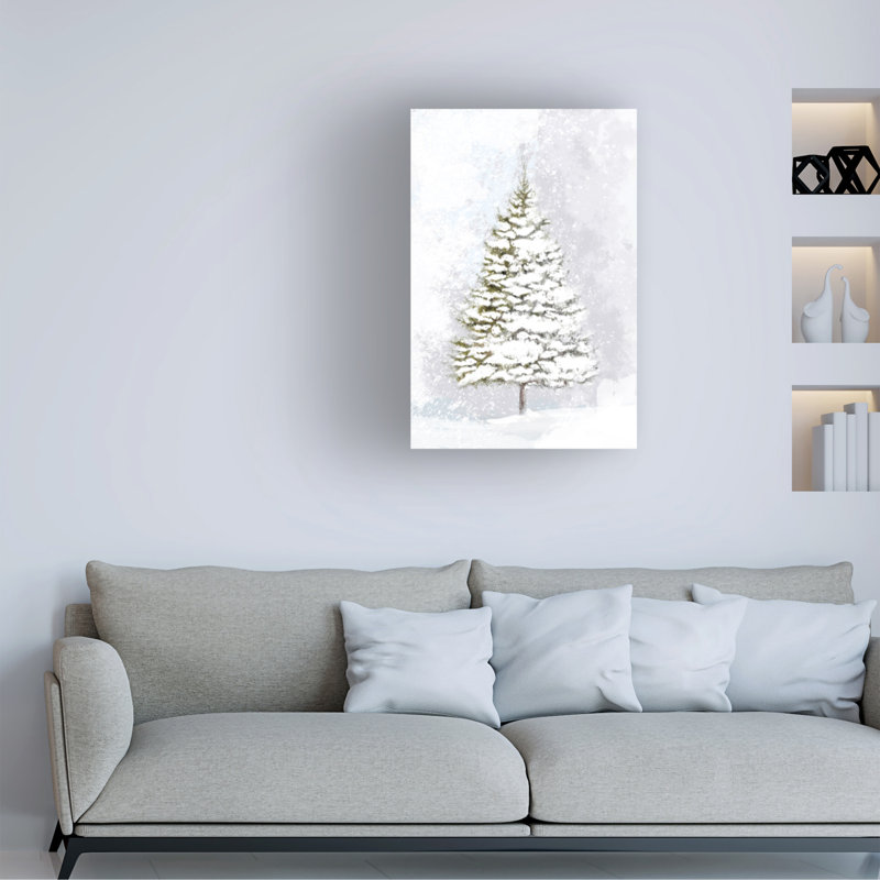 Art sur toile Rosana Laiz Blursbyai Lone Fir In The Snow, H 32 po x l 22 po