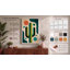 Geometric Cactus Mid-Century 1 Piece Wrapped Canvas Wall Art-1166937524-1166937527