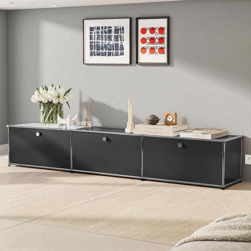 Armoire de rangement modulaire en métal avec tablettes réglables, Noir