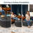 Natacia Round Couch Ottoman – Oversized Giant Coffee Table & Foot Rest, Luxe Boucle-124376509-125791695