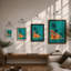 Modernist Palms And Form Mid-Century - Print-698071878-698071872