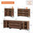 3 In 1 Multifunctional Dresser With Glass Doors And 6 Drawers, Modern Chest Of Drawers With Adjustable Shelf, Closet Organizers And Storage Cabinet For Bedroom-1035750738