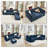 6 Piece Upholstered Sectional Modular Sofa Corner With Ottoman-18791834