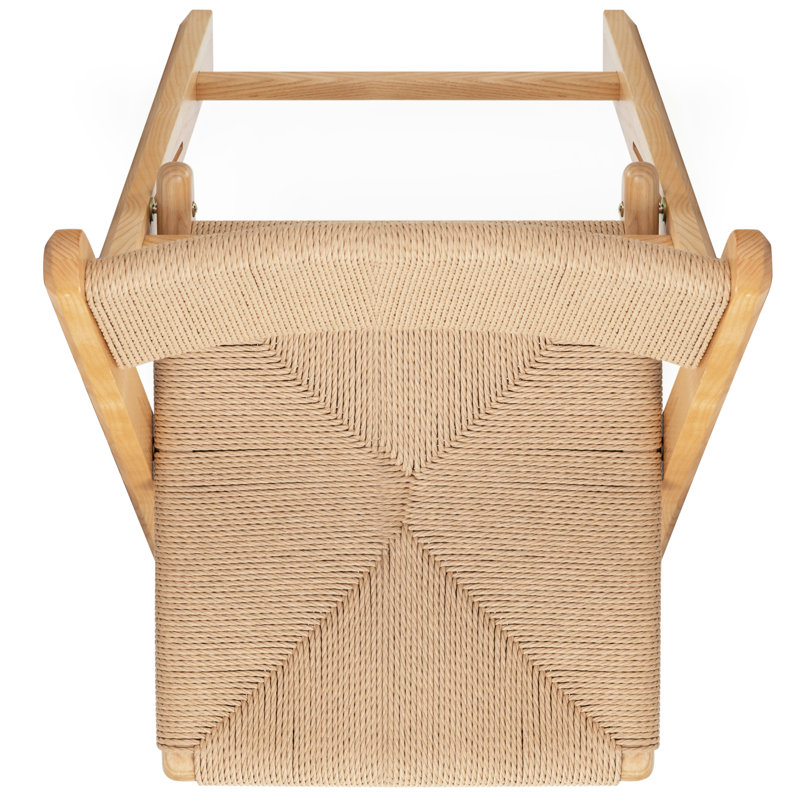Shaylie Paper Cord Folding Dining Chair, Natural 