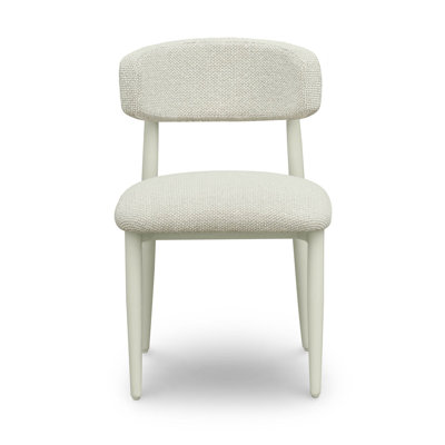 Chaise d'appoint pour l'extérieur texturée crème