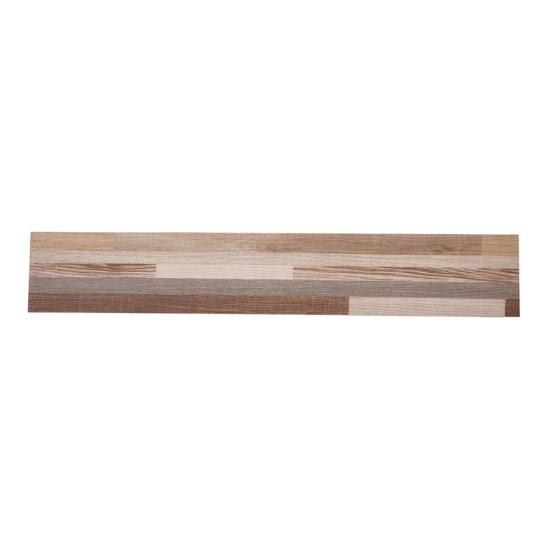 36pc Self-adhesive Wood Grain PVC Floor Tiles, Brown/Grey