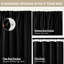 Rideaux occultants noirs pour cuisine, ensemble de 4 panneaux, occultants, rideaux de café, isolation thermique, protection de la vie privée