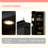 Tall 3-Pieces Bookcase, Display Cabinet With 5 Colors Adjustable LED Ceiling Light, Retro Style Bookshelves With Tempered Glass Shelves For Living Room, Office, Studio Or Workspace-446787149