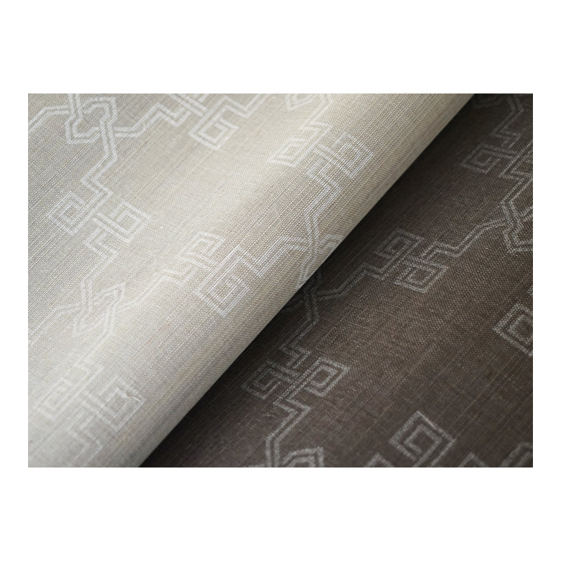 Kingsley Grass Cloth Wallpaper Roll, Silver on Pewter