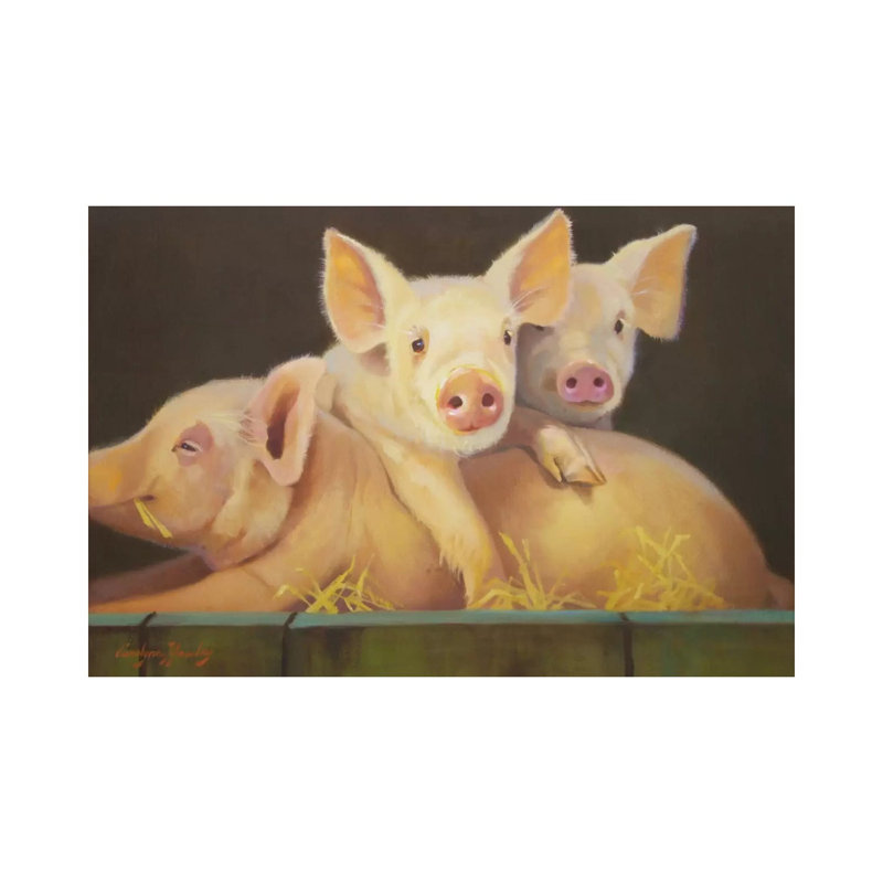 Besotted by Carolyne Hawley - Wrapped Canvas Painting, 20.32 cm H x 30.48 cm W
