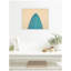 «Abstract Minimalist Coastal Teal Surfboard» par Saint and Sailor Studios, reproduction d'art sur toile encadrée