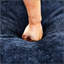 Canapé modulaire à 4 places avec 2 repose-pieds en tissu chenille Comfy Cloud
