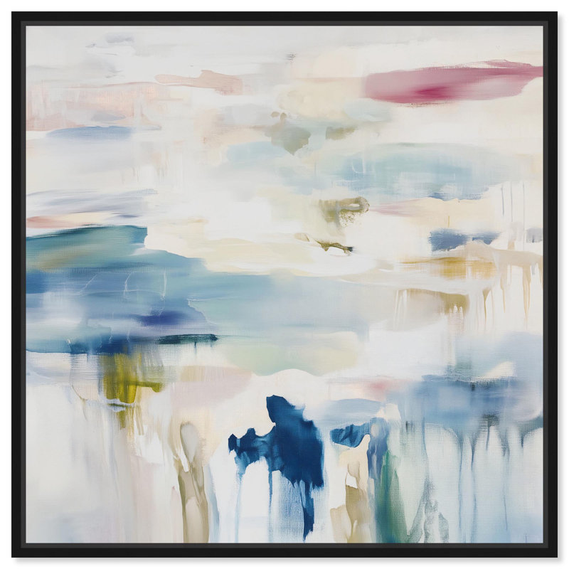 Voile d'azur II, Noir, noir, noir, noir, Reproduction encadrée sans passe-partout, H 13 po x l 13 po x P 1,8 po