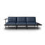 245cm Wide Metal Patio Sofa with Cushions-914656369
