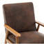 Fauteuil de style moderne Mid-Century de 25,38 po de largeur, brun-1351226494