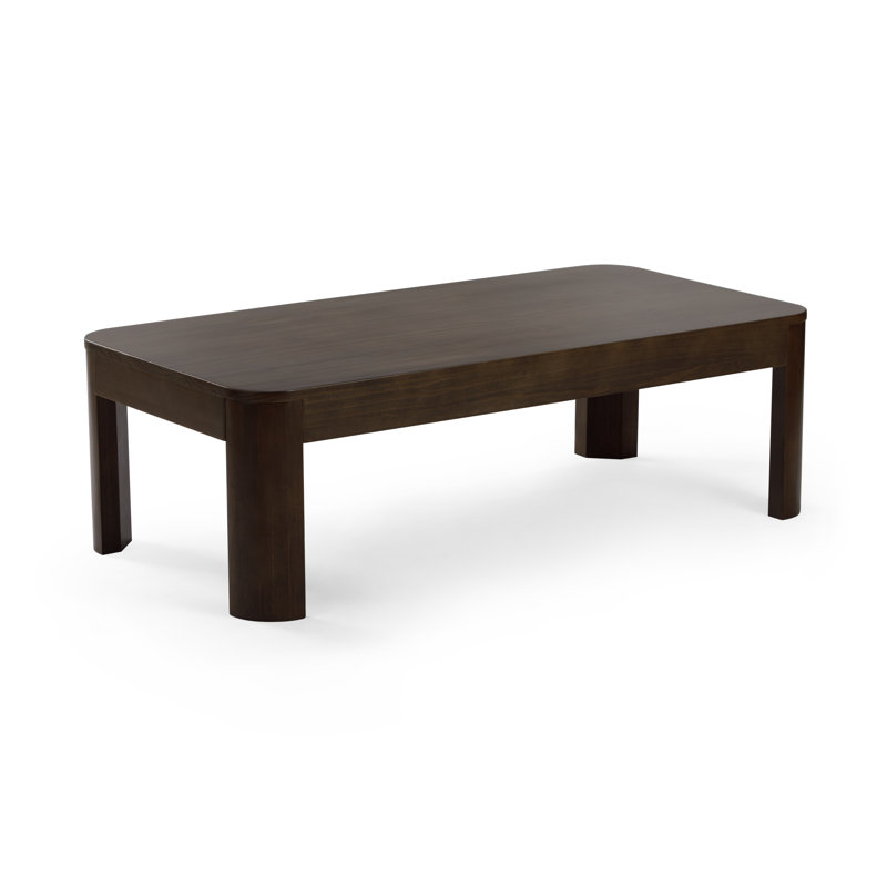 Toriano Solid Wood Single Coffee Table, Walnut, 15" H x 48" L x 24" W