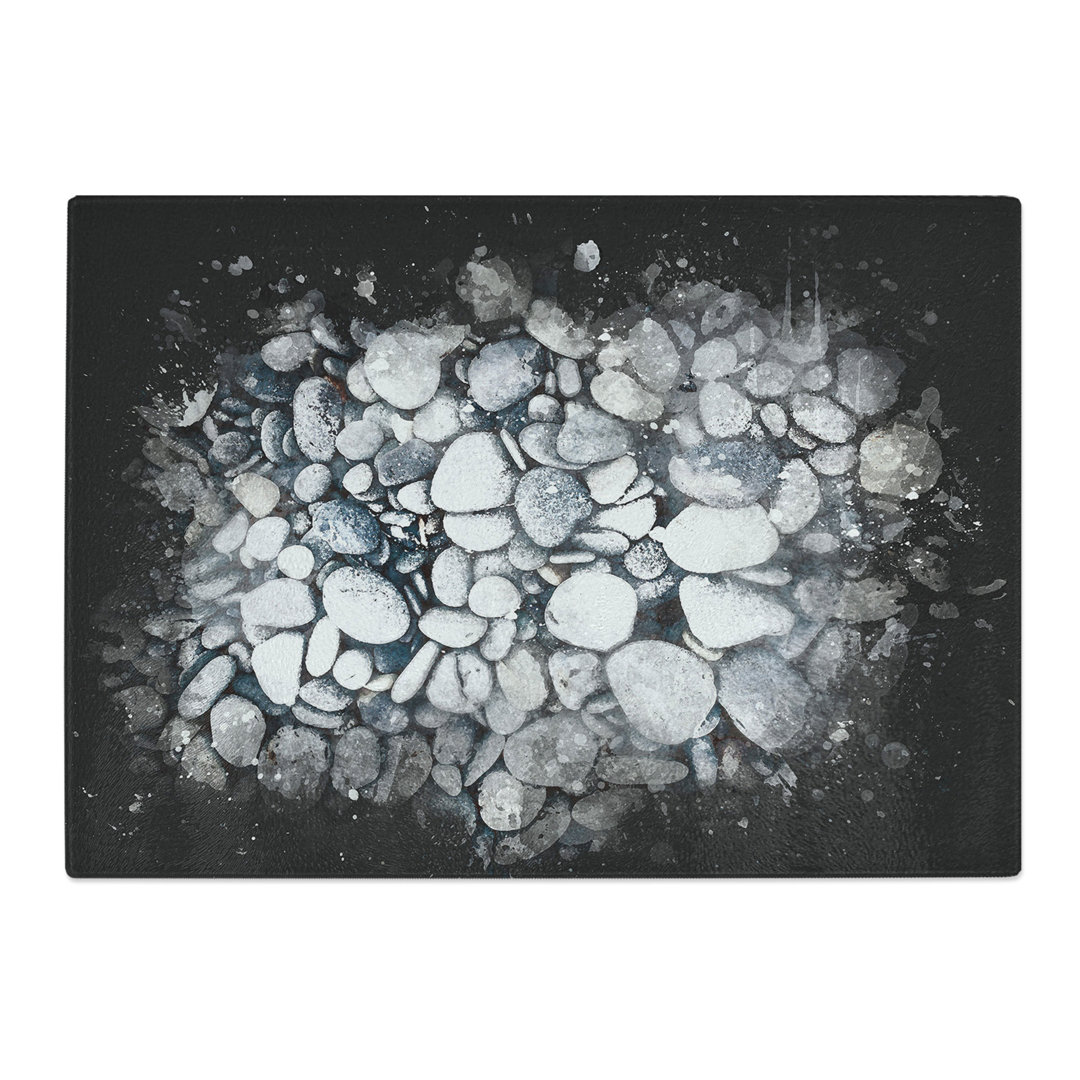 Tempered Glass Pebbles Chopping Board
