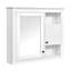32" Bathroom Mirror Wall Cabinet - Mounted With 3 Shelves White Toilet And Storage