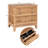 3-Drawer Side Table with Pine Wood and MDF for Living Room, Hallway, Entryway
