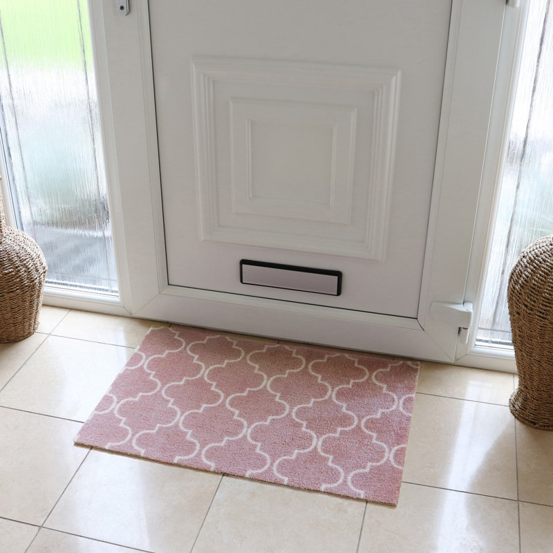 Non-Slip Geometric Indoor Doormat, Rectangle 50cm W x 75cm L