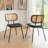 Bedran Vegan Leather Side Chair Dining Chair-519516347