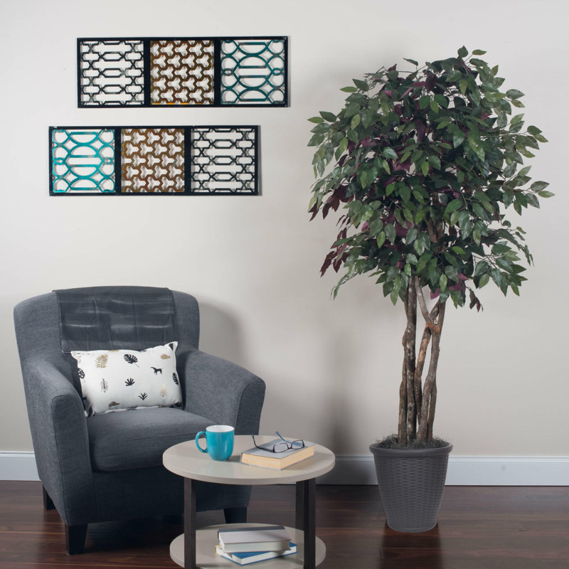 72'' Faux Tree in Pot, Gray