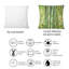 Rectangle, tiges de bambou vert vif - coussin décoratif imprimé transitionnel