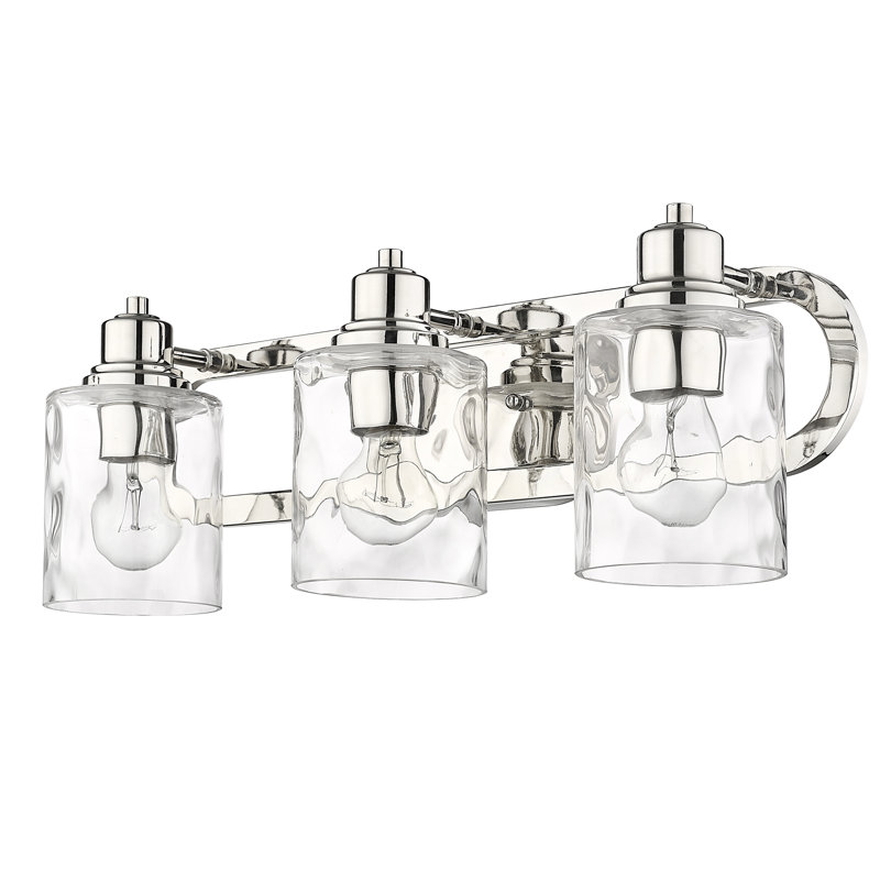 Meuble-lavabo 3 lumières 3 lumières, Nickel poli
