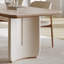 Table de salle à manger rectangulaire en fritté et en bois manufacturé-2047180588