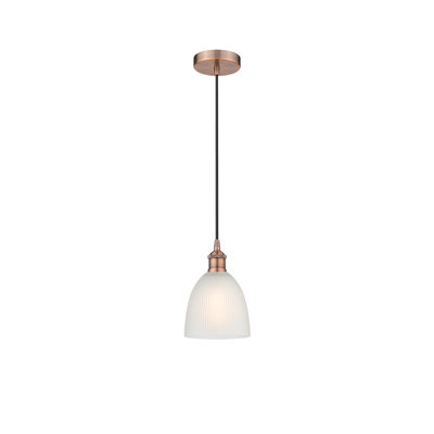 Luminaire suspendu en forme de dôme à 1 lumière Philomene