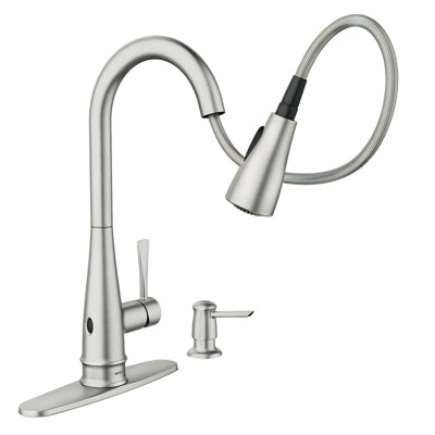 MOEN Birchfield Touchless Single-Handle Pull-Down Sprayer Kitchen Faucet in Spot Resist Stainless