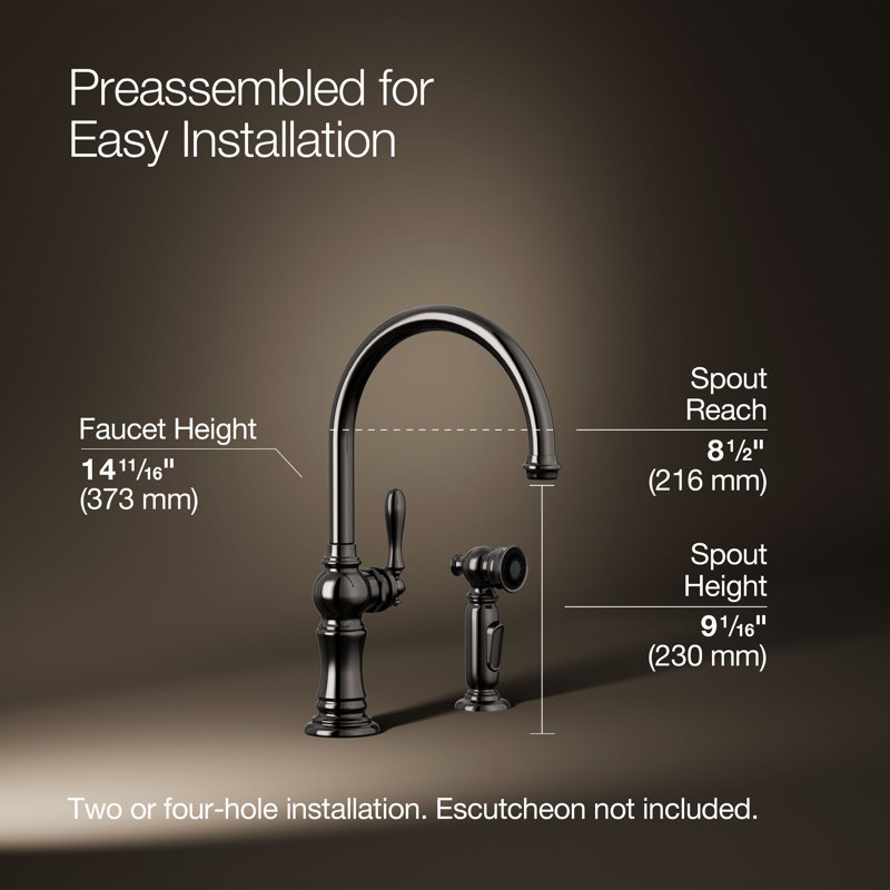 Artifacts® Bar Faucet with Swing Spout and BerrySoft™, MasterClean™, and ProMotion™, Vibrant Titanium