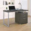 Bureau rectangulaire avec tiroirs de rangement