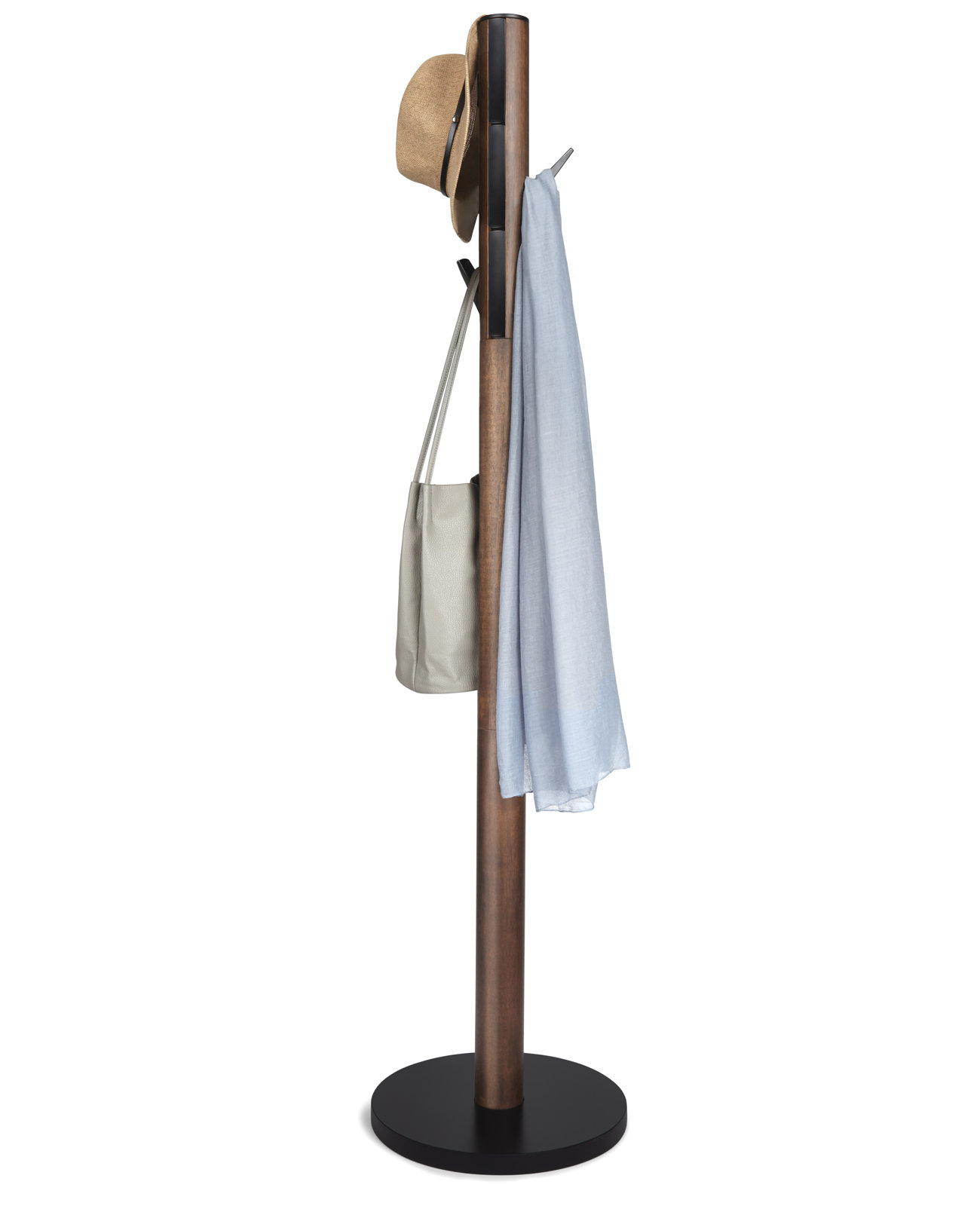 9-Hook Freestanding Coat Rack, Brown