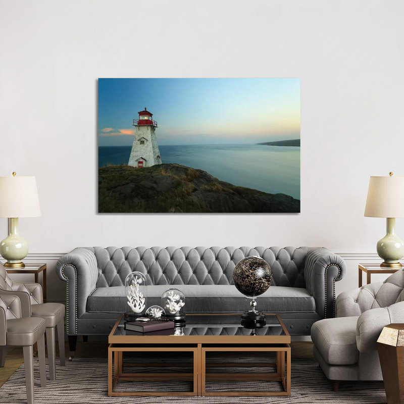 Lighthouse, Long Island, Bay Of Fundy, Canada by Scott Leslie - Wrapped Canvas Print, 152.5 cm H x 101.5 cm W