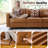 7-Piece 118.5'' Reversible Modern L-Shape Sectional Sofa With Storage Seat- Faux Leather-Brown-1299723533