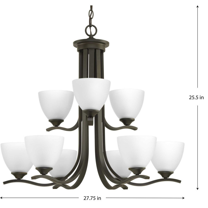 Lustre classique / traditionnel à 9 lumières Van Reipen, Bronze antique