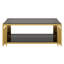 Table basse moderne rectangulaire noire, miroir-544815186
