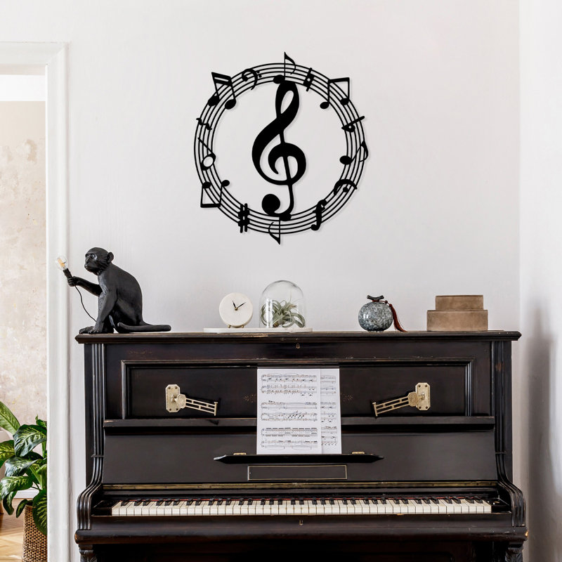 Elegant Decorative Metal Wall Accessory, Black Finish, 24.8 x 27.6 inches | 100% Metal Construction, Thickness: 0.06 inches | Lightweight at 1.4 lbs, Perfect for Home Decor, Easy to Hang on Walls