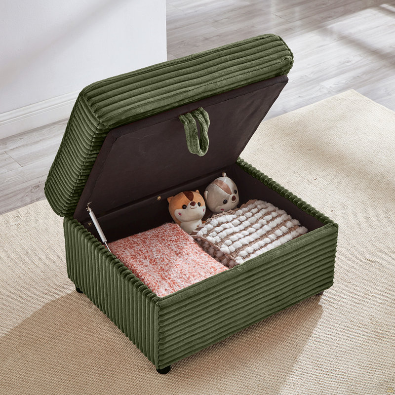 Canapé confortable en velours côtelé, espace de rangement pour une grande chaise simple