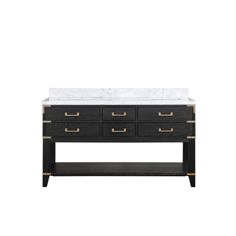 Double Bath Vanity with Carrara Marble Top