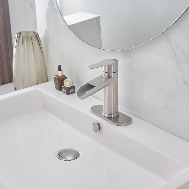 Single-Hole Single-handle Bathroom Faucet, Brushed Nickel