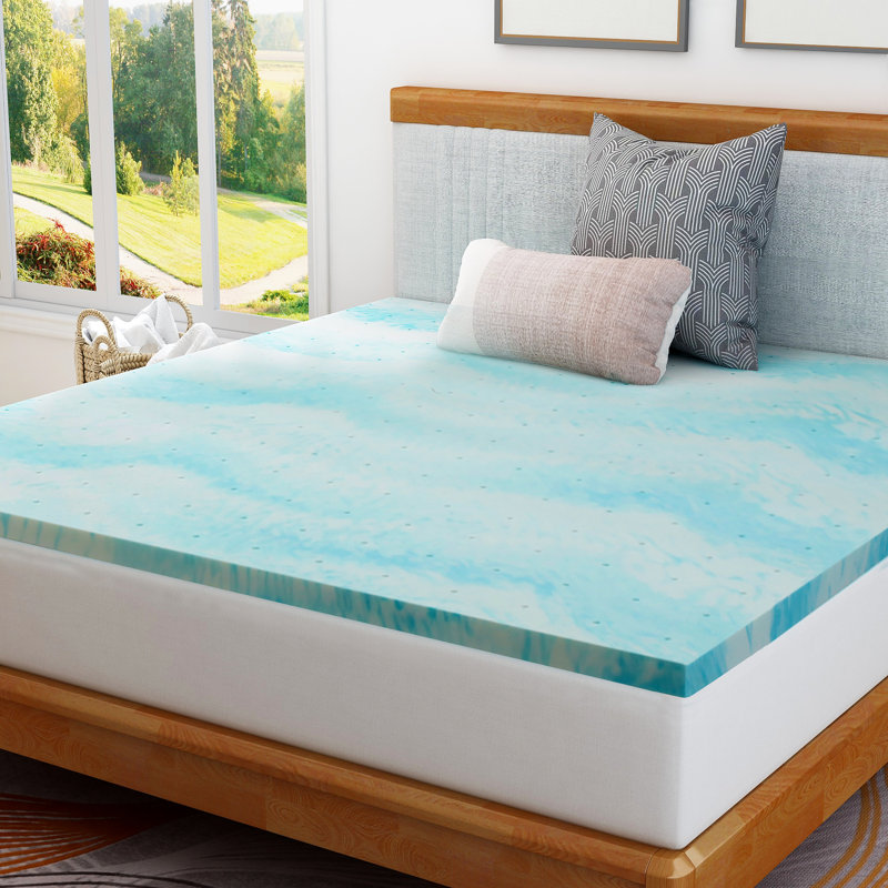 Caliann 2'' Gel Memory Foam Mattress Topper, King